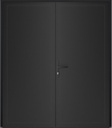 VDOMDOORS Front Exterior Prehung Metal-Plastic Double Doors/MANUX 8111 Matte Black/Residential Doors Entrance Patio Garage 72 x 80