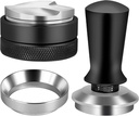 51mm Espresso Accessories Kit, Espresso Distribution Tool, Spring Loaded Calibrated Tamper and Dosing Funnel Set, Coffee Distributor Leveler Fits Delonghi 51 mm Machines and Portafilter