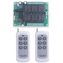 DC 12V 6 Channel Wireless Remote Control Switch 433MHz Transmitter and Receiver 6CH Remote Relay Switch 12V for Garage Door Window Light Motor ON Off (2X Control 433MHz)