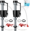 Saillong 2 Sets Toilet Float Replacement Kit, Universal Toilet Flusher Replacement Kit and 2 Inch Flapper Replacement, High-Performance Tank Water Control and Fill Valve
