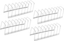 4X Utensils Racks Utensils Holder Multipurpose Stable Storage Shelf Sparerib Holder Bread Racks for Pantry Counter, Silver Plate Rack