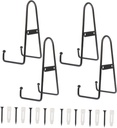 GARVALON 4pcs Metal Plate Holders Tiered Ceramic Dish Rack Display Stand for Home Decor Office