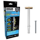 TOGGLER SNAPTOGGLE Heavy-Duty Drywall Toggle Bolt – 3/16"-24 UNC Zinc-Plated Anchor for Hollow Walls, Plaster & Tile – Holds 238 lbs in 1/2" Drywall, Easy Install – 10 Pack (with Bolts)