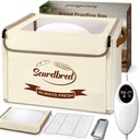 Folding Bread Proofing Box, Dough Proofer with 68-104°F Temperature and 48H Timer Control, Foldable Dough Proofing Box with Metal Rack, Sourdough Proofing Basket for Bread, Pizza, Yogurt, Kombucha