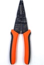 Edward Tools 8” Wire Stripper Tool - Multifunction Wire Cutter, Wire Crimper, Pull and Loop Wire - Cuts 10-22 AWG - Ergo Touch Grip - Hardened Sharp Cutting Edge