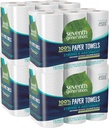 Seventh Generation Paper Towels 2-Ply 4 Pack 100% Recycled Paper 6 Rolls