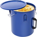 Fryer Grease Bucket, 6 Gal Fryer Oil Transport Bucket, 11.81" x 12.99" Freestanding Oil Transport Container with Lock Clips & Filter Bag for Restaurant Kitchens Fast Food Chains & Bars