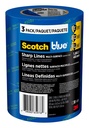 ScotchBlue Sharp Lines Painter's Tape, 1,88 Inches x 60 Yards, 3 Rolls, Blue, Paint Tape Protects Surfaces och tar bort enkelt, Edge-Lock Painting Tape för inomhus och utomhusbruk