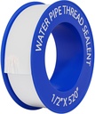 Teflon Tape 1 Roll 1/2 Inch(W) X 520 Inches(L),Water Pipe Sealing Tape,Plumbing Tape,Plumbers Tap,PTFE Tapes,Sealing TPE,Sealant Tape,Thread Seal TPE for Shower Head,Plumbers Accessories