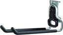 Rubbermaid FastTrack Rail Garage Organization Multi-Purpose Hook 50 lbs Capacity Satin Nickel Wall Mounted Storage System Direct Mount into FastTrack Garage Rail for Home/Garage Organization