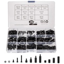 260 Pcs M3 Male Female Nylon Hex Spacer Standoffs Screws Nuts, Nylon Hex Threaded Pillar Spacer Standoffs Screws Nuts Assortment Kit for PCB Motherboard Circuit Board - Black