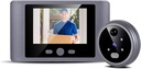 Doorbell 2.8in LCD Screen Smart Wireless Door Viewer Camera PIR Motion Detection 90° Wide Angle Night Vision Door Bell(Grey No Card)