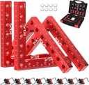 Corner Clamp for Woodworking, 90 Degree Corner Clamp, 4 Pack 5.5"x 5.5" Aluminum Alloy Right Angle Woodworking Tools, Positioning Squares for Picture Frame, Box, Cabinets, Drawers