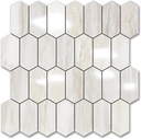Vamos Tile Long Hexagon Peel and Stick Backsplash Tile - 10 Sheets Stick on Backsplash for Kitchen and Bathroom 12.4 x 12 Inch Glossy Wood Grain PVC Self Adhesive Mosaic Wall Tiles