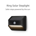 Ring Solar Steplight — Motion-activated steplight, bright LEDs, works with Amazon Sidewalk, Black