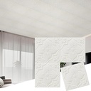 Ceiling Tiles Foam 13.8x13.8 inch, 16 Pcs Covering 21 sq.ft Self-Adhesive Waterproof Peel and Stick Ceiling Tiles for Interior Wall Decor, Floral Pattern