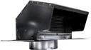Builder's Best 84033 Galvanized Steel Roof Vent Cap with Damper & Removable Screen, 6" Diameter Collar, Black (New 2021)