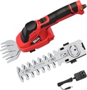 NEU MASTER Cordless Grass Shears, 2-in-1 Hedge Trimmer & Grass Trimmer, 7.2V Electric Hedge Trimmer with Rechargeable 2.0Ah Battery and Charger, Handheld Grass Cutter for Garden Yard Lawn