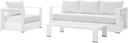 Modway Tahoe 3-Piece Fabric/Powder-Coated Aluminum Outdoor Set in White
