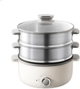 Electric Steamer Multi-Functional Layer Large Capacity Steaming Stainless Steel Steamer Electric Hot Pot