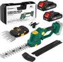 Rechargeable 2-in-1 Hedge and Grass Trimmer, 22V Lightweight Cordless Shrub Cutter with Adjustable Head, Battery and Charger Included – Ideal for Lawn and Garden Work