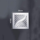 Exhaust Fan, Ventilation Fan for Bathroom, Kitchen, or Wall-Mount - Efficient White Square Ceiling Ventilator