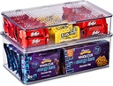 Sorbus Sturdy Plastic Storage Bins with Lid- Stackable Refrigerator Organizer Bins- MultiPurpose Versatile Lightweight Pantry Organizer- Perfect Cabinet Organizer and Storage for Kitchen- 2 Pack (S,M)