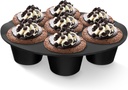 Silicone Muffin Pan - Silicone Cupcake Molds for Baking Egg Bites Mold Nonstick 7 Cups Air Fryer Muffin Pan for Baking Egg Bite, Tart, Mini Cupcake, Chocolate and Quiche | Reusable, Dishwasher Safe