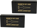 2 Hide A Key Magnetic Under Car Spare Key Holder So You Never Locked Out of Home Shed RV Boat Truck Office Storage Large ABS Case Key Hider Small Valubles Premium Magnet By ALAZCO