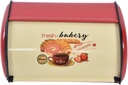 Bread Box, Metal Bread Bin, Large hatacity Bread Storage for Kitchen Cotertop Bread Dinner Rolls Pastry Baked Treats(Red)