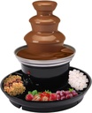 3 Tier Chocolate Fountain,Electric Chocolate Fondue Fountain Machine For Parties,1lb Stainless Steel Chocolate Fountain Machine Melt Chocolate 40W 120V