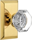 Nostalgic Warehouse Studio Plate Waldorf Crystal Door Knob