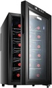 18 Bottle Smart Wine Storage Cabinet, Electronic Constant Temperature Freestanding Wine Cellar, Digital Temperature Control, Silent Operation