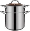 Stainless Steel Boiler and Steamer Set Cookware Pot Saucepot Multi-layer