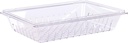 Carlisle FoodService Products Storplus Food Storage Container Colander with Stackable Design for Catering, Buffets, Restaurants, Polycarbonate (Pc), 26 x 18 Inches, Clear