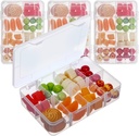4 Pcs Snack Box Container, 8 Compartments Snack Containers Reusable Meal Prep Lunch Containers.
