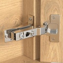 Onemake 8 Pack 110° Face Frame Inset Cabinet Hinges, Soft Closing 3D Adjustment, Clip On Plate, Smooth Slow Close Concealed Hidden Replacement, Easy Installation, Insert Hardware for Kitchen Cupborad