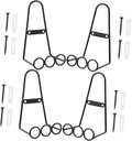 4pcs Dish Storage Rack Display Stand Plate Wall Holders for Display Iron Material Smooth Edges Home Decor