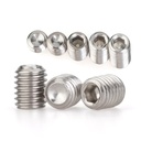 M2.5 x 2mm 50 Pcs Set Screws, Headless Concave End, Grub Screws with Internal Hex Drive, 304 Stainless Steel, Metric Thread, for Bathroom Fixtures, Towel Racks, Light Fixtures