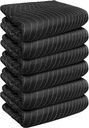 6 Padded Moving & Packing Blankets Heavy Duty - 80" x 72" Moving Blankets - Shipping Furniture Pads for Moving and Storage
