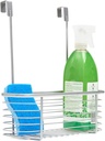 Silver Over-The-Cabinet Storage Basket by Home Basics | Stylish and Functional Solution for Effortless Kitchen Organization and Space Maximization