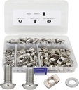 150Pcs M8 T-Nuts Screws Kit for 4040 4080 Series Aluminum Extrusion Profile Bracket with 30Pcs M8x14 M8x16 Hexagon Socket Bolts, 60Pcs 40 Series M8 Drop-in T Nut, 30Pcs Washers