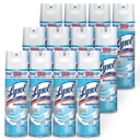 Lysol Disinfectant Spray, Household Essential Cleaning Supplies, Multi-Purpose Room Spray, Antibacterial Sanitizer Spray, Upholstery Deodorizer, Home and Bathroom, Crisp Linen,19 Fl Oz (Pack of 12)