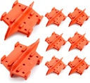 8 Pcs Deck Spacers 1/8" and 3/16" Spacer Edges Deck Board Spacing Tool Orange for Pressure Treated, Composite, PVC, Plank, Hardwood Decking Tool