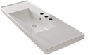 Scarabeo 3007-Three Hole-637509884406 Stylish Self Rimming Ceramic Sink, White