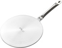 Heat Diffuser Induction Plate 9.45inch/24cm Stainless Steel For Gas Stove Glass Cooktop Induction Plate Adapter Induction Cooker Cooking Hob Range Pans…