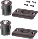 Ilyapa Set of 2 Ball Catch Door Hardware, Oil Rubbed Bronze Ball Catches for Interior Doors, Latch Hardware for Closet or Cabinet