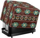 Babrukda 2 Slice Toaster Cover Southwestern African Tribal Aztec Toaster Dust Cover with Drawstring Closure Trendy Bread Maker Protector for Small Kitchen Appliances Machine Washable