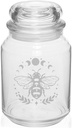26 oz Glass Candy Jar Gift Bee and Moon