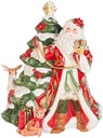 Fitz & Floyd Fitz and Floyd Cardinal Christmas Ceramic Cookie Jar, Standard, Multicolored